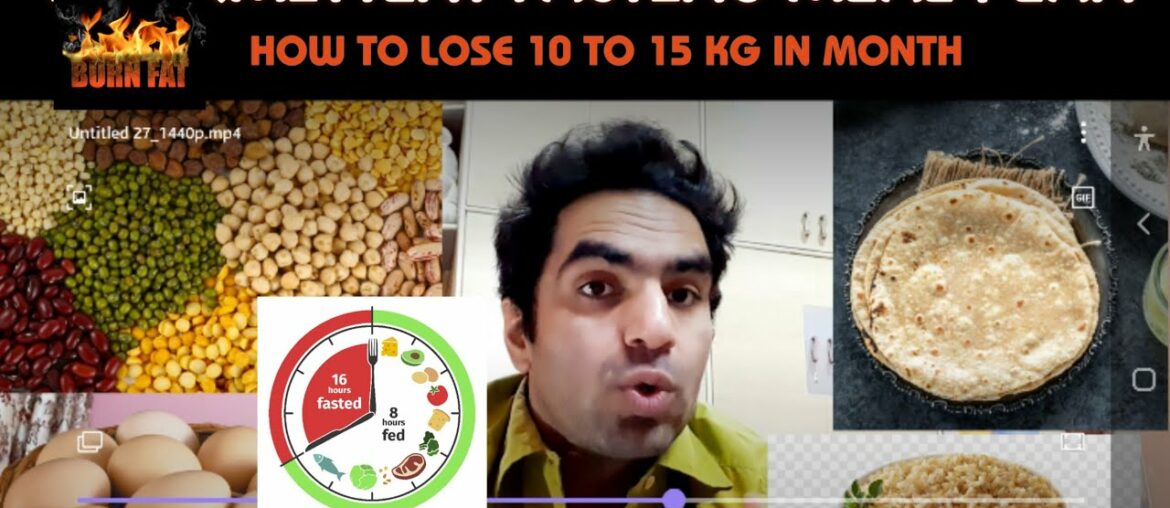 INTERMITTENT FASTING MEAL PLAN| INTERMITTENT FASTING DIET PLAN FOR FAT LOSS |HINDI