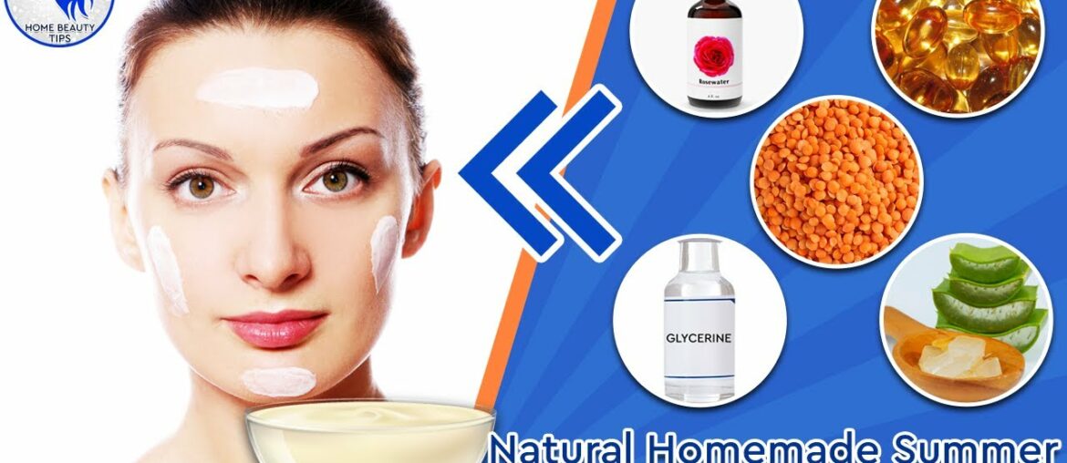 Natural Homemade Summer Night Cream for Fair Skin & Younger Look - Vitamin-E Fairness Cream