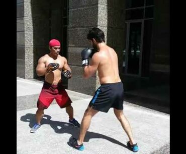 Boxing time with my boy | Getting some vitamin D while sweating out  #boxing #dubaipt #fitness