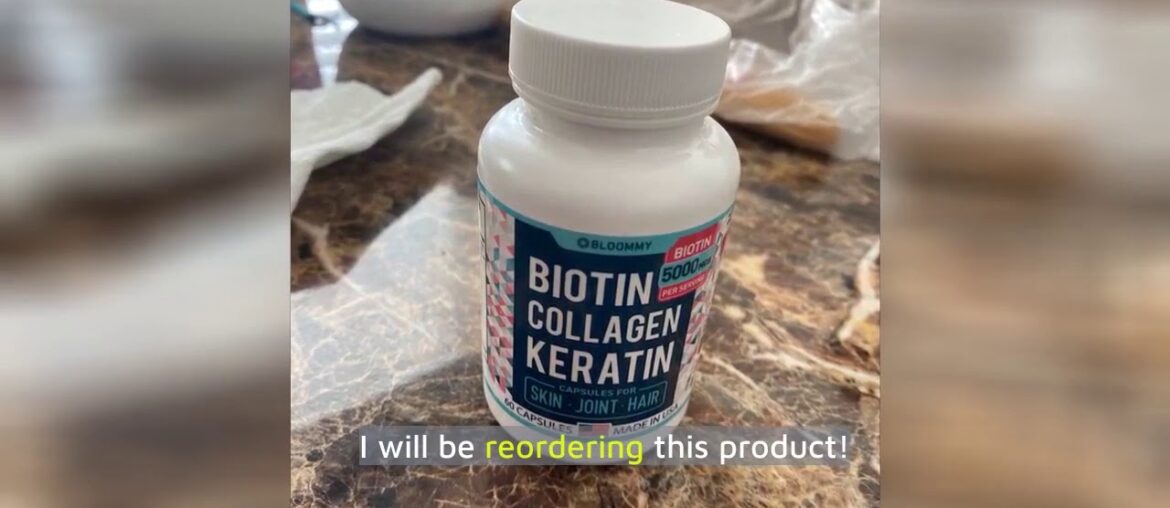 Biotin, Collagen & Keratin Capsules - Joints, Skin & Hair Vitamins - Made in USA - Biotin & Col...