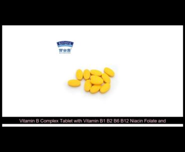 Vitamin B Complex Tablet with Vitamin B1 B2 B6 B12 Niacin Folate and Folic Acid Supplement