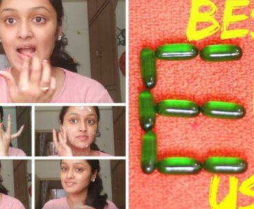 Top Six Uses Of Vitamin E Capsules For SkinCare And Haircare In Telugu