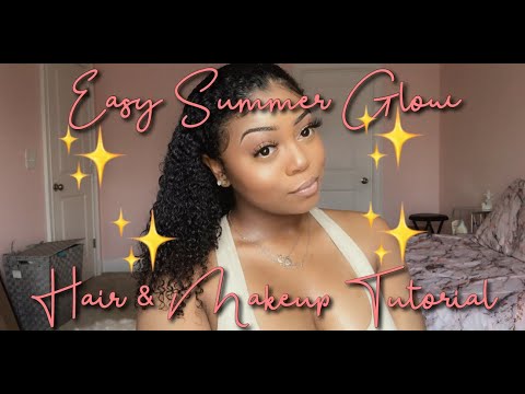 Glowy Summer Makeup/Hair Tutorial