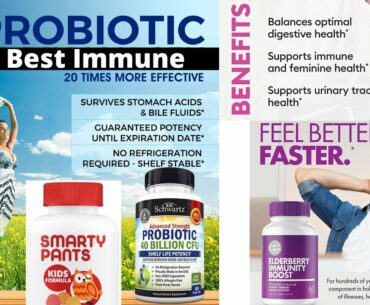 Top 5 Best Vitamins & Herbal Defense For Immune System || Probiotics for Adults and Kids