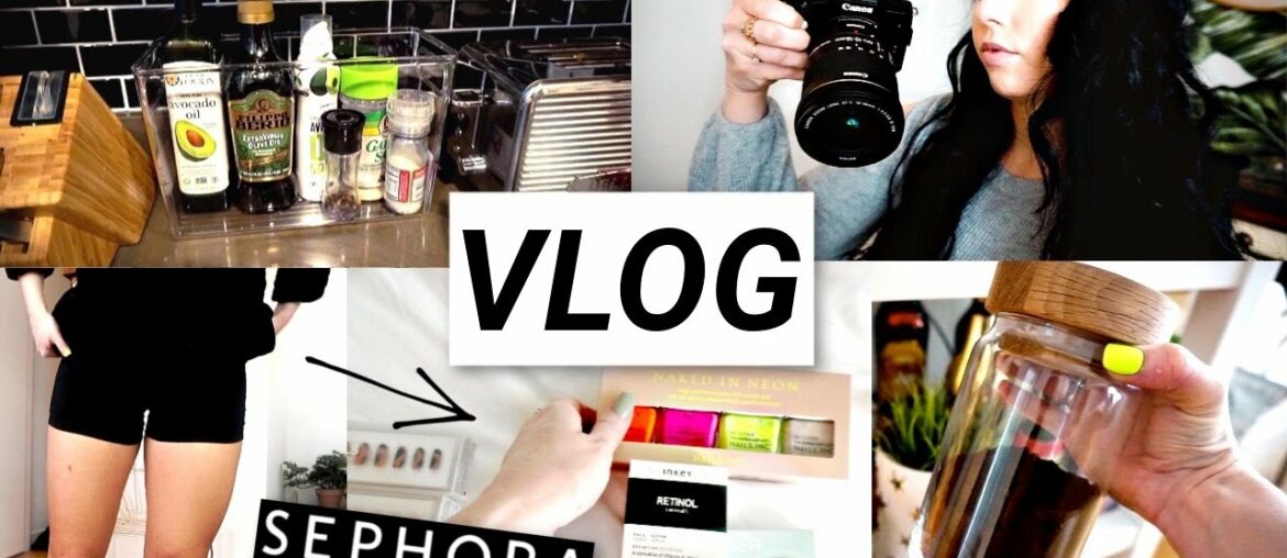 Press on Nails, Curly Hair, Working Out, Sephora Sale Haul, Canon m50...Yikes | VLOG