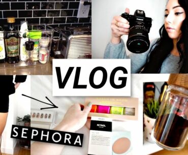 Press on Nails, Curly Hair, Working Out, Sephora Sale Haul, Canon m50...Yikes | VLOG