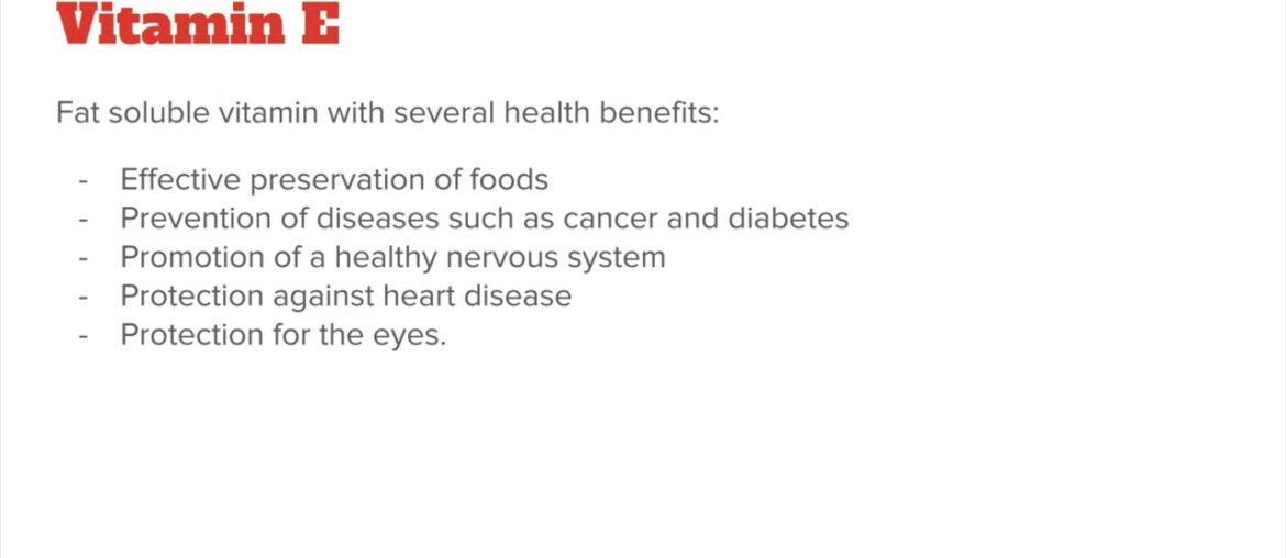 MICRONUTRIENTS || 6  Vitamin E