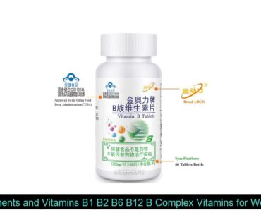 Supplements and Vitamins B1 B2 B6 B12 B Complex Vitamins for Women Men
