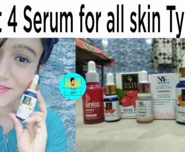 Best 4 Serum for all Skin Types | Purplle | Product Review | KalraBeauty Tips