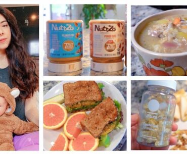Healthy What I Eat In A Day While Breastfeeding! Postpartum Meal & Nutrition Routine [CC]