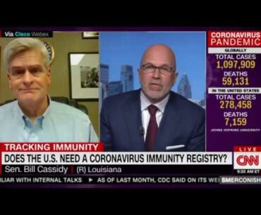Cassidy joins CNN to promote establishing a coronavirus immunity registry