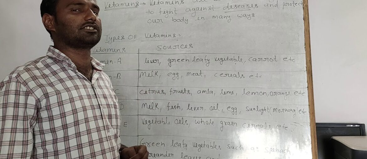 Vitamins and it's type with sources