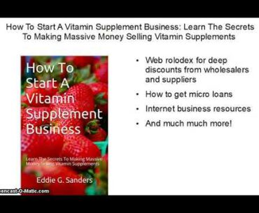 Book Trailer | Starting a vitamin supplement business | Start Supplement Business | Vitamins
