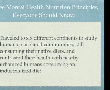 OAR Webinar: Three Mental Health Nutrition Principles Everyone Should Know