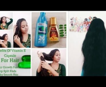 Hair fall Treatment with vitamin E capsule //hair and skin  care 100% Result//