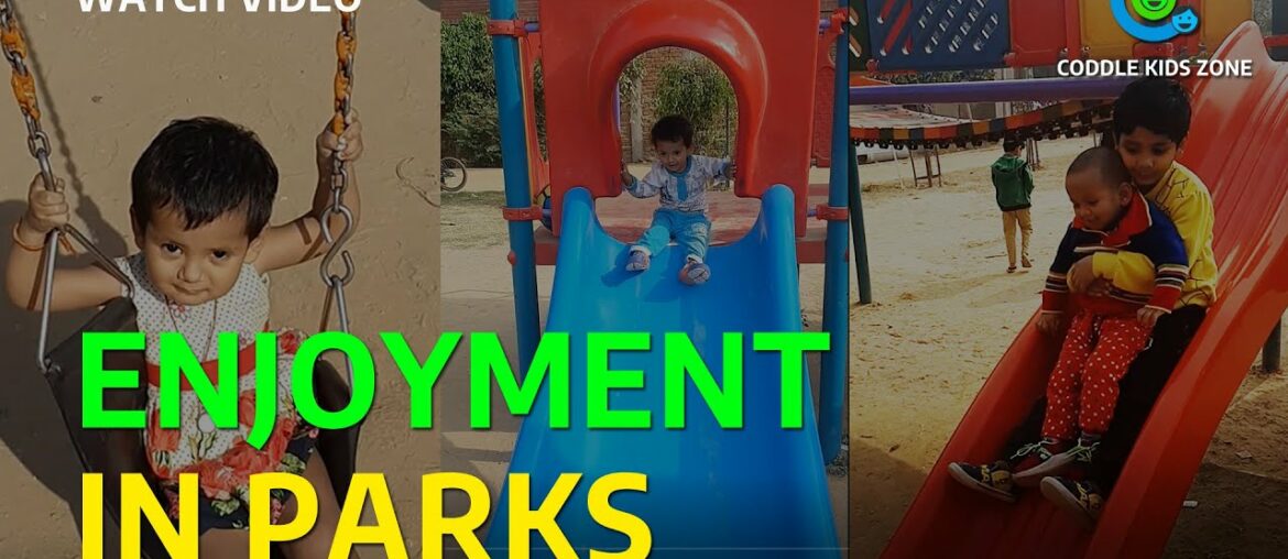 Kids Playing in Park with Slide and Swing  Kids Enjoyment #Kids Masti #Full Masti #Swing in Parks