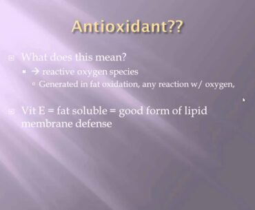 Vitamin E Antioxidant