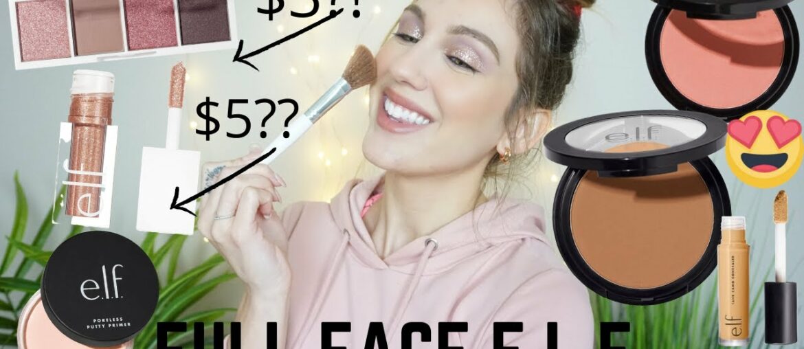 FULL FACE AFFORDABLE MAKEUP LOOK    ALL E.L.F. COSMETICS