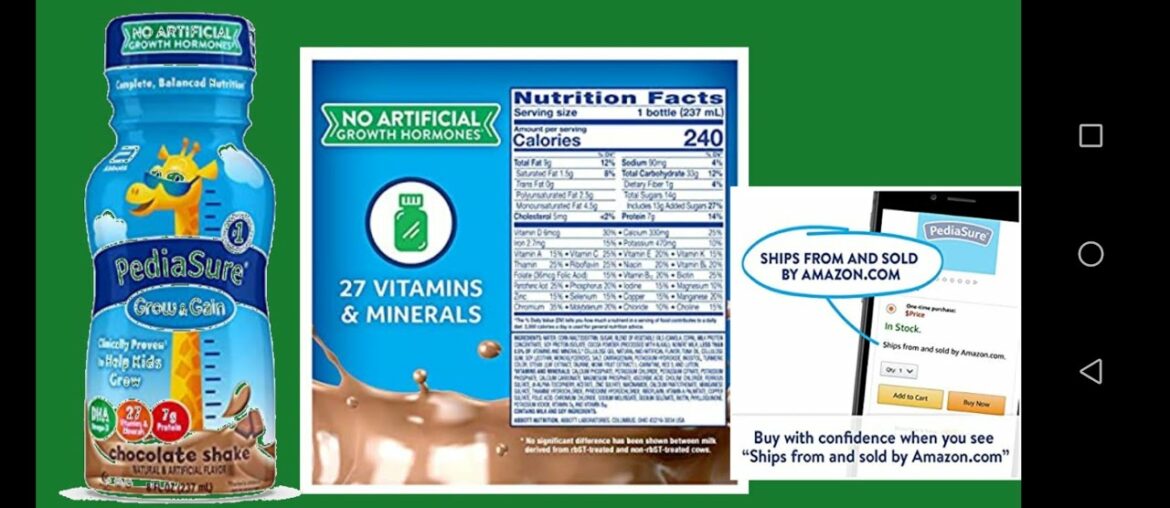 PediaSure nutrition shakes for kids