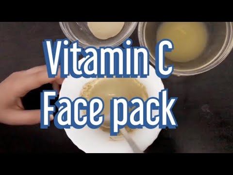 Vitamins C face pack for glowing skin