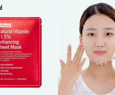 Mild & Moisturizing Brightening Sheet Mask | BY WISHTREND Natural Vitamin 21.5 Enhancing Sheet Mask