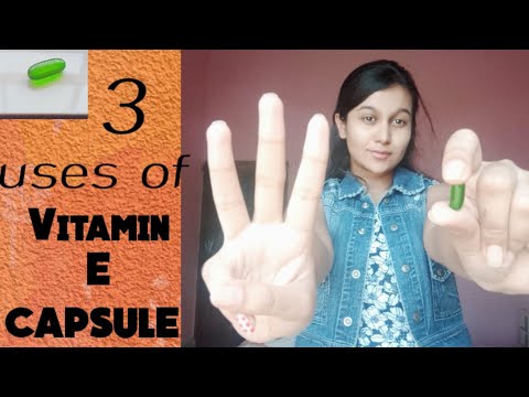 3 uses of Vitamin E capsule||Natural||Treates Dark circles|| long nails||Voluminous hair's||