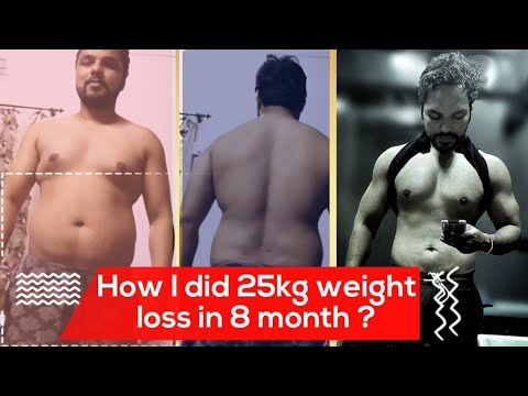 Insane 25 kg Weightloss in 8 month NATURAL TRANSFORMATION | must watch for 100%weightloss motivation