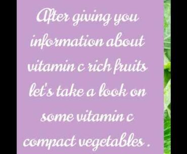 Vitamin c rich vegetables