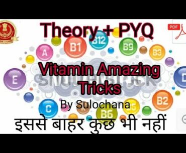 VITAMINS ALL CONCEPT+THEORY+PREVIOUS YEAR QUESTIONS