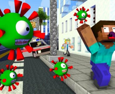 Monster School : WILL FIGHT VIRUS COVID-19 Challenge - Minecraft Animation
