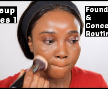 FOUNDATION & CONCEALER ROUTINE FOR BEGINNERS.VERY DETAILED TUTORIAL. MAKEUP SERIES . BEAUTYBYBNIECY.
