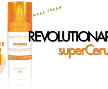 Pure & Cimple's superCerum. Pure Vitamin C serum 20%. Experience the Power of Make Fresh!