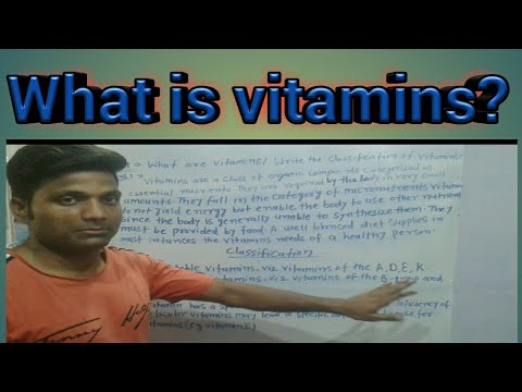 What is vitamin, what is vitamin in English.