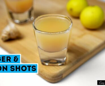 How to make Ginger Shots | Boost Immune System Ginger Lemon Shots | DIY Ginger Lemon Shots
