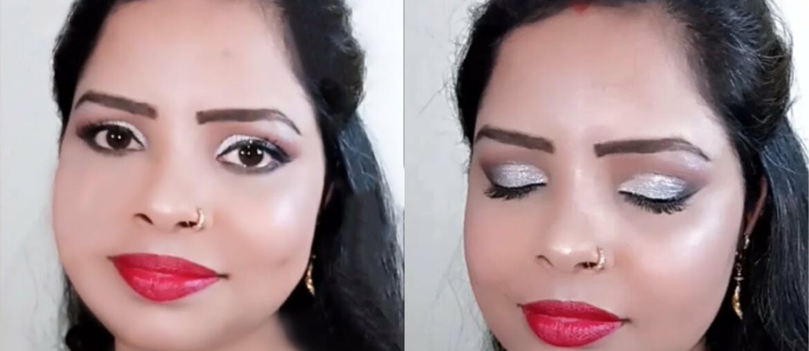 SILVER SMOKEY EYE MAKEUP TUTORIAL PROFESSIONAL MAKEUP AT HOME 2020