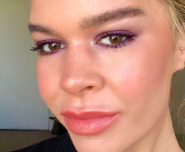 Holly Davies's Pop Of Colour Makeup Look