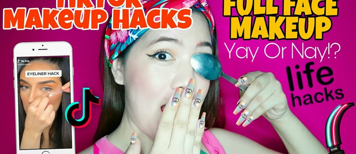 Testing TikTok Makeup Hacks (Full Face Makeup)