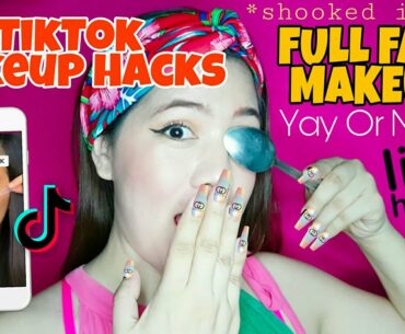 Testing TikTok Makeup Hacks (Full Face Makeup)