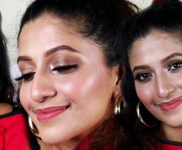 SIMPLE GLAM MAKEUP TUTORIAL | NUDE MAKEUP LOOK | RIMMEL LASTING RADIANCE FOUNDATION | SOFT GLAM 2020