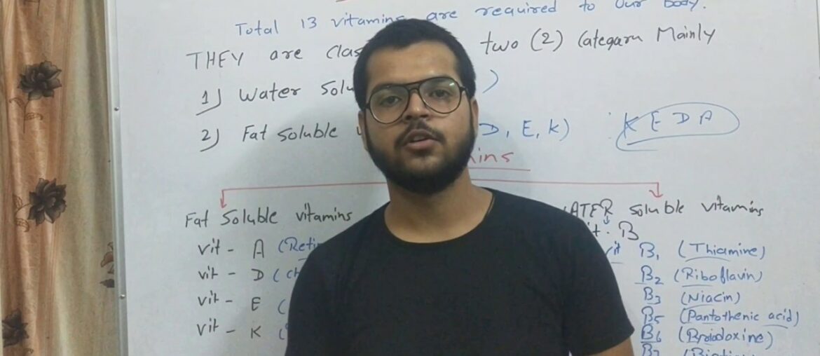 Vitamin | classification of vitamin | vitamins | part 3