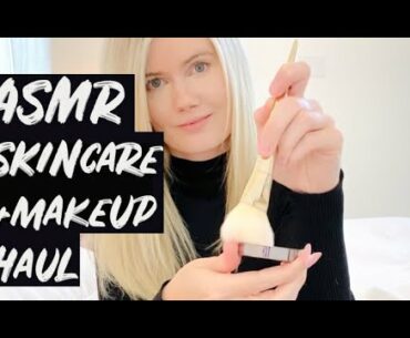 ASMR Skincare + Makeup Haul Video *Whispered*