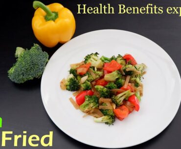 Stir fried Broccoli and Capsicum. Rich in Vitamin C / Health benefits explained.