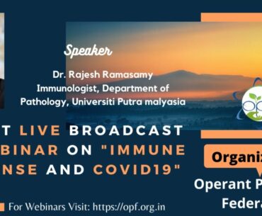 International webinar on "immune response and COVID19"