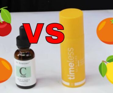 Timeless 20% Vitamin C + E Ferulic Acid Serum VS. Dr Brenner Vitamin C Serum with Ferulic Acid + HA