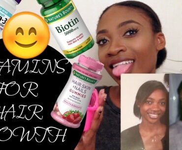 VITAMINS FOR FAST NATURAL HAIR GROWTH | HOW TO GROW NATURAL 4A 4B 4C HAIR