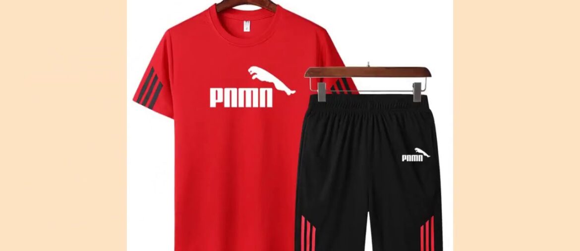 Men Casual Set Mens Sportwear Fitness Sets Fashion Summer Short Sleeve