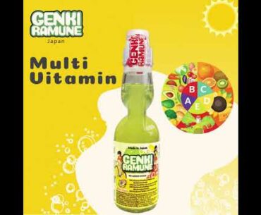 Multi Vitamin Genki Ramune Soda. Made in Japan.