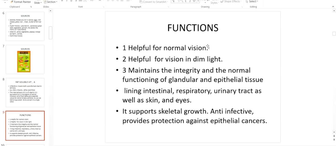 Lecture of Dr Abida on Topic Vitamin A and Nutrition