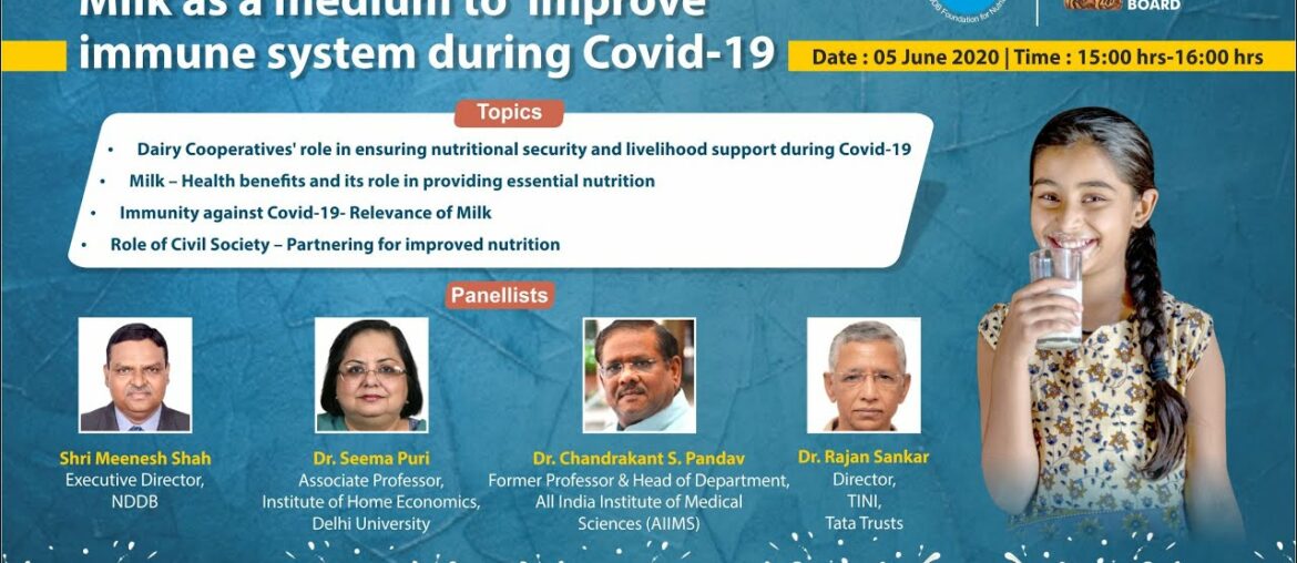 NDDB Samvad: Webinar on Milk as a medium to improve immune system during COVID-19
