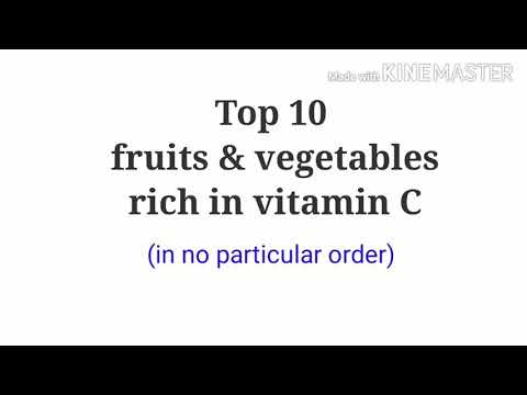 Top ten fruits & vegetables rich in Vitamin C (in no particular order)